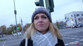 GERMAN SCOUT – Deutsche Studentin Amelie bei Fake Model Job für Geld gefickt nach Strassen Casting